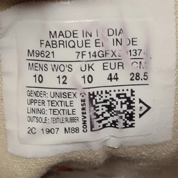Converse CTAS hi top casual sneakers size 10 - Picture 9 of 10